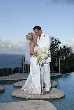 Bride and Groom married at Silent Waters Villa