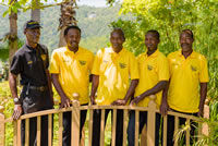 John Bernard, Security, Jermaine Barnes, Paul Gordon, Ian Walcott and Everald McKenzie, Grounds Maintenance 